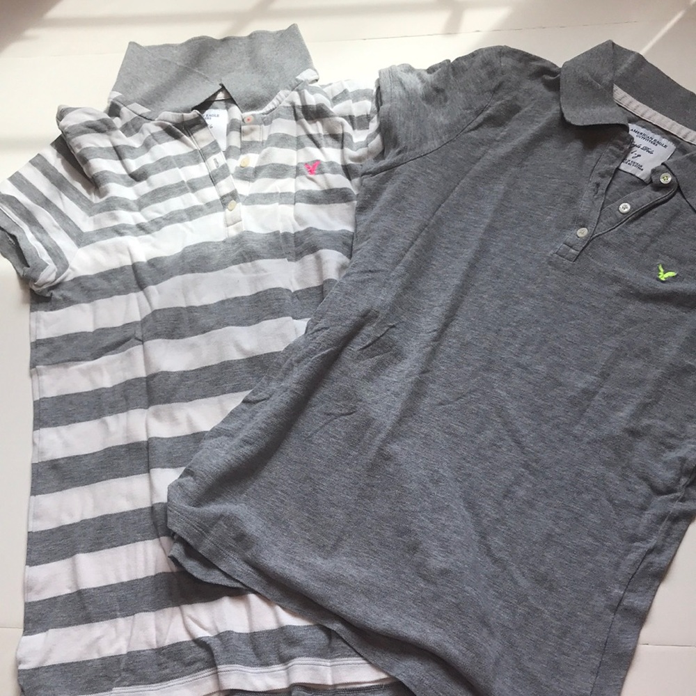 AMERICAN EAGLE WOMENS POLOS (Set of 2)